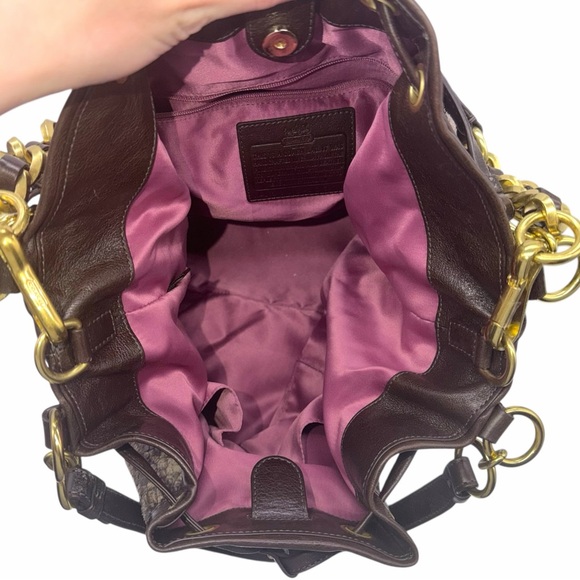 Coach Madison Python Large Marielle Drawstring Shoulder Bucket Bag - Picture 6 of 11